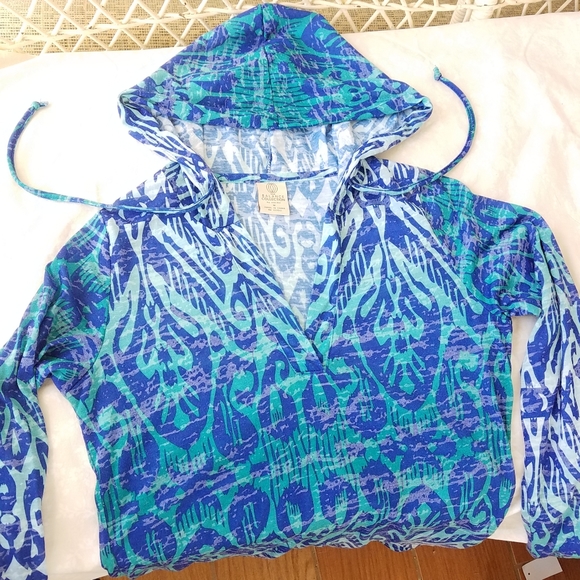 Balance Collection Blue Burnout Hoodie - Picture 2 of 7